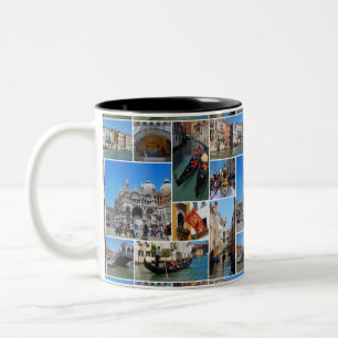 Venice collage Two-Tone coffee mug