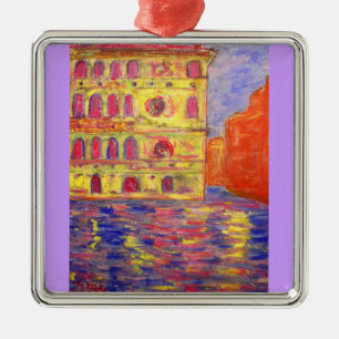 venice colourful palazzos metal ornament