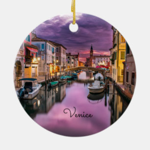 Venice, colourful scenic photograph,  ceramic ornament