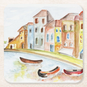 Venice Concept Square Paper Coaster