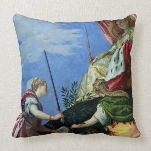Venice enthroned between Justice and Peace Cushion