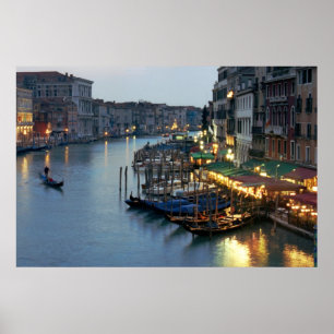 Venice Evening Grand Canal Poster