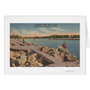 Venice, Florida - Fishing Scene on the Jetties