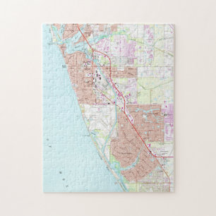 Venice Florida Map (1973) Jigsaw Puzzle