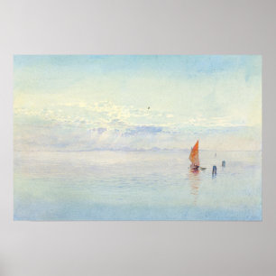 Venice George Elbert Burr Watercolor Seascape Poster