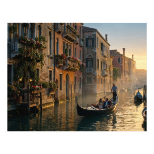 Venice Golden Hour – Romantic Escape Photo Print