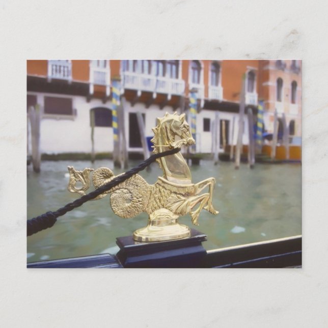 Venice gondola ornament postcard (Front)