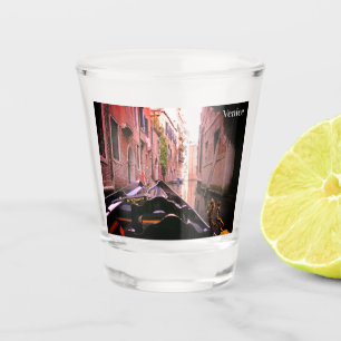 Venice Gondola Ride Italian Holiday Postcard Shot Glass