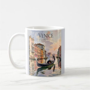 Venice Gondola Ride Watercolor Canal Colorful Coffee Mug