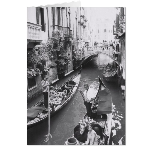 Venice Gondola Romantic Italy Greeting Note Card (Front)