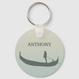 Venice Gondola Silhouette at Sunset Key Ring