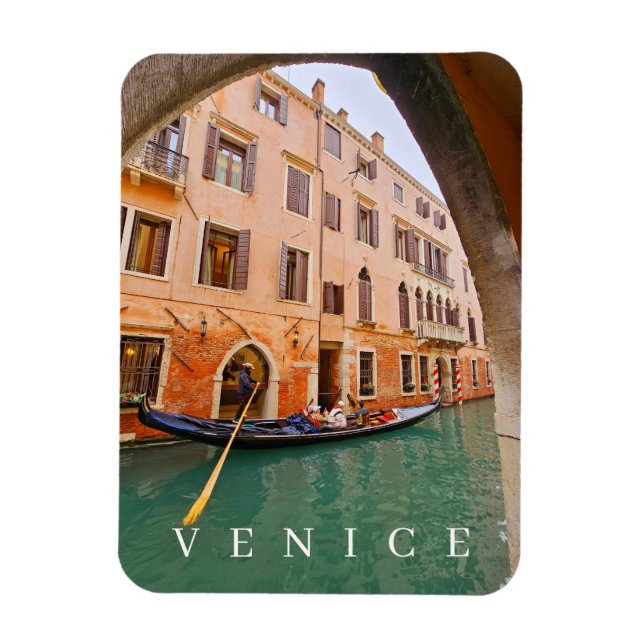 Venice gondola up close fridge magnet (Vertical)