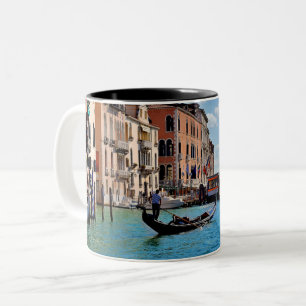 Venice Gondolas Italy Europe Two-Tone Coffee Mug