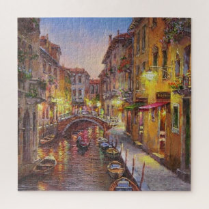Venice, gondolier, gondola, Venetian style Kitchen Jigsaw Puzzle