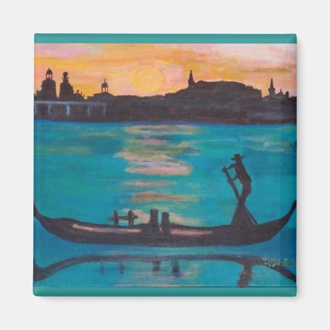 Venice gondoliers magnet (Front)