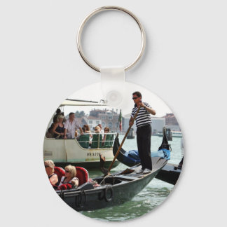 VENICE GONDOLIERS ON THE GRAND CANAL KEY RING