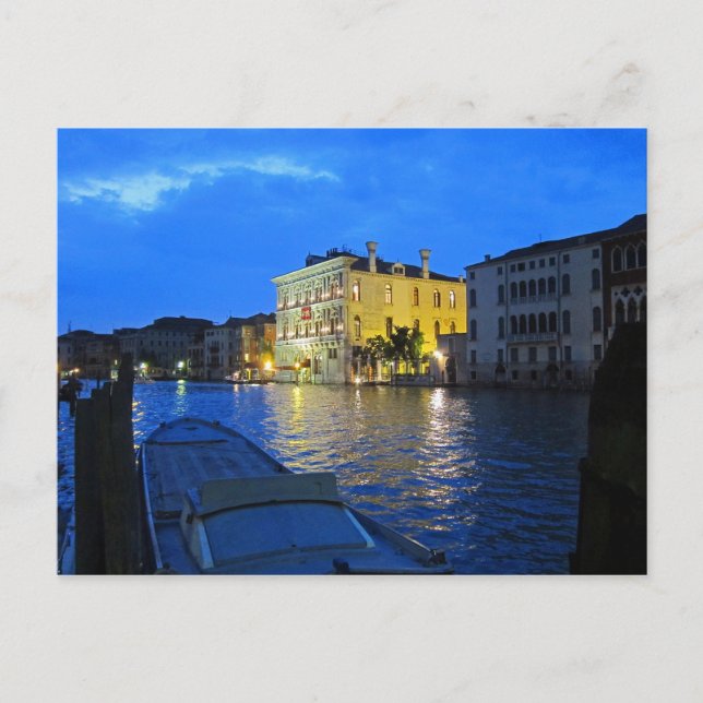 Venice - Grand Canal at Night Postcard (Front)