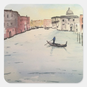 Venice Grand Canal       Coaster Square Sticker