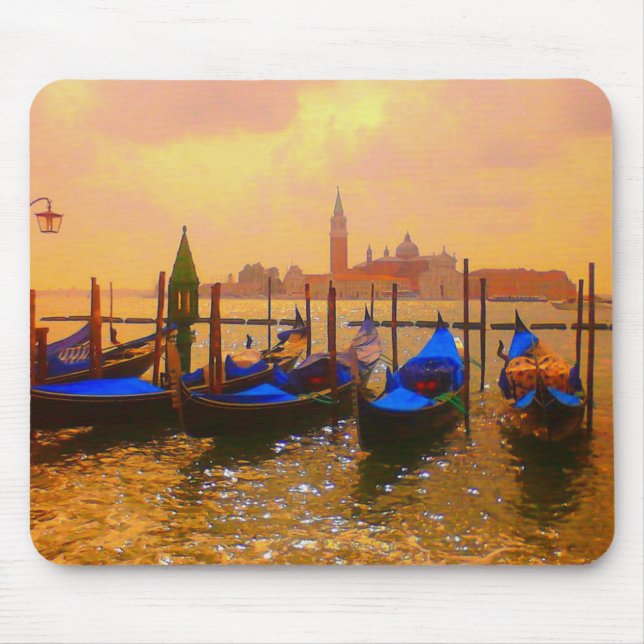 Venice Grand Canal & Gondolas Italy Travel Artwork Mouse Pad (Front)