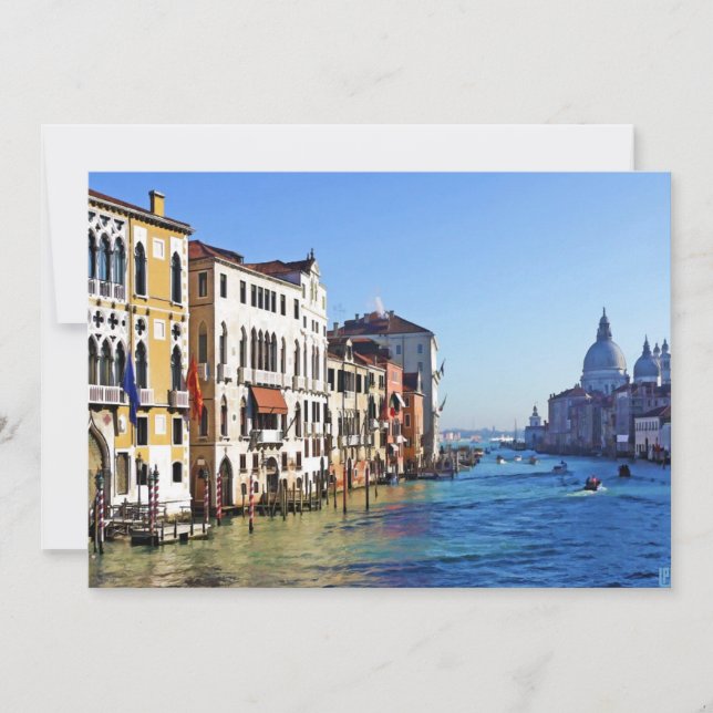 Venice Grand Canal with Love Quote Invitation (Front)