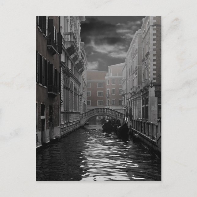 Venice in Black and White Postcard (Front)