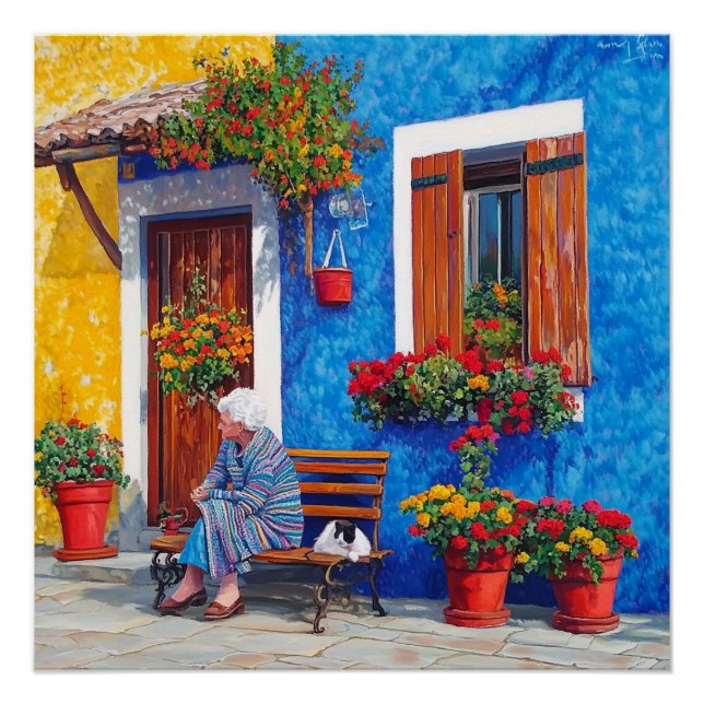 Venice Inspired – Colourful Glossy Poster Print (Front)