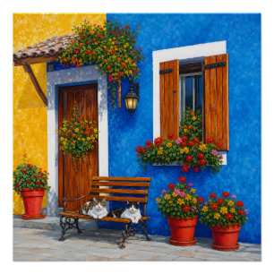 Venice Inspired – Colourful Glossy Poster Print