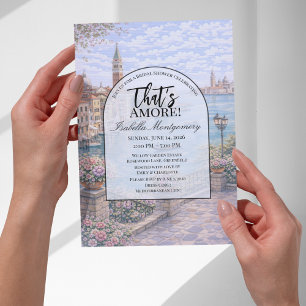 Venice Italian Themed Bridal Shower Invitation