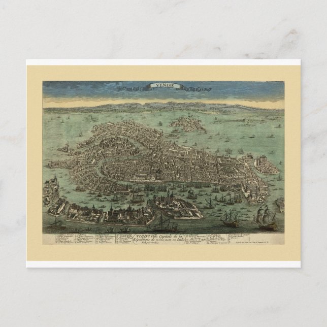 Venice Italy 1798 Postcard (Front)