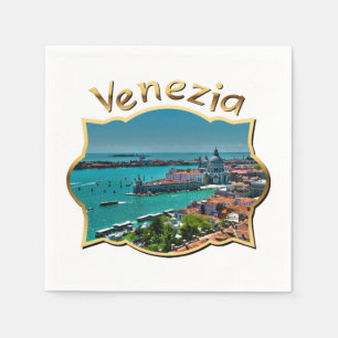 Venice, Italy - Aerial View Napkin