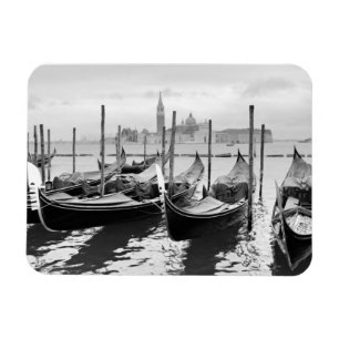 Venice Italy black and white landscape  Magnet