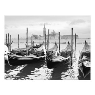 Venice Italy black and white landscape Photo Print