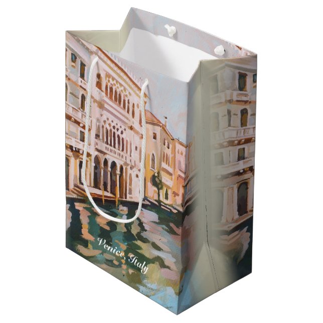 Venice, Italy | Ca' d'Oro Palace Medium Gift Bag (Front Angled)