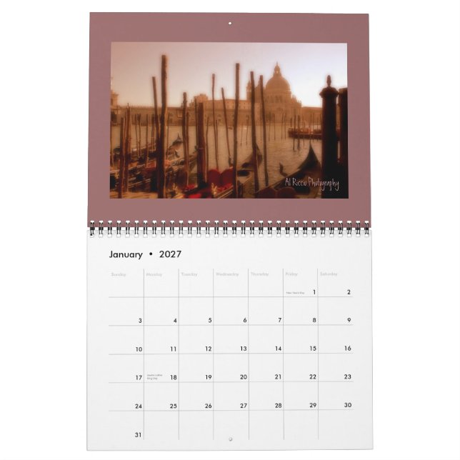 Venice, Italy Calendar (Jan 2027)