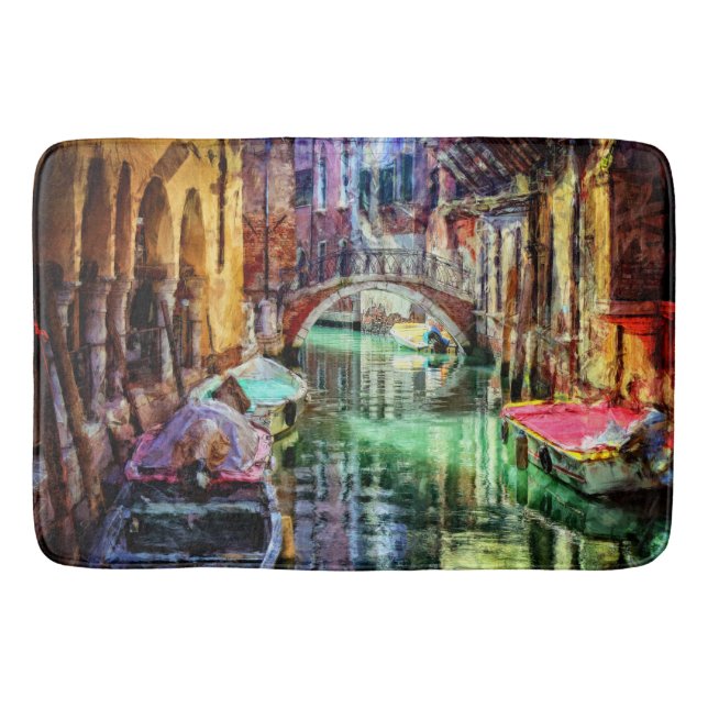 Venice Italy Canal Bath Mat (Front)