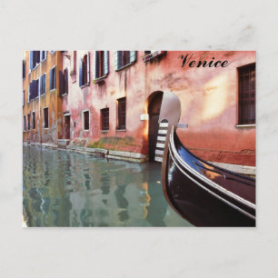 Venice Italy Canal Gondola Postcard