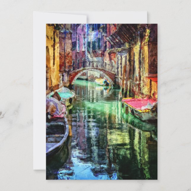 Venice Italy Canal Holiday Card (Front)