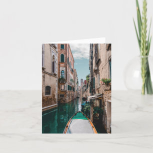 Venice Italy Canal Scene Premium Note Card