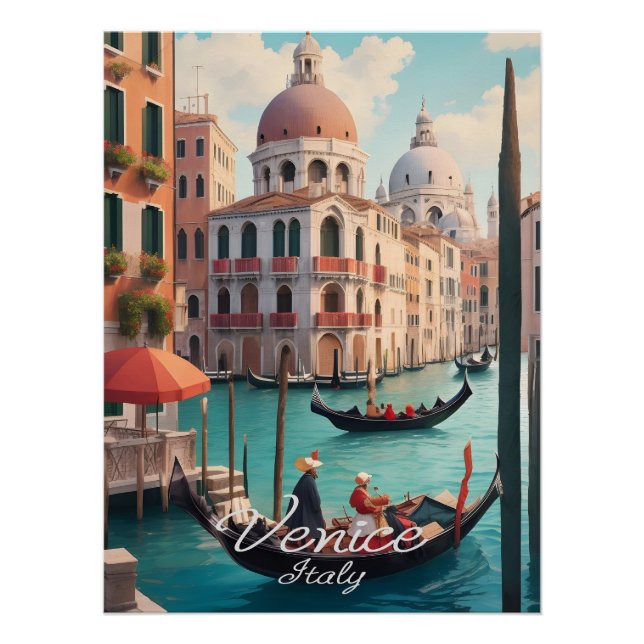Venice Italy Canals Travel Poster (Front)
