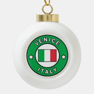 Venice Italy Ceramic Ball Christmas Ornament