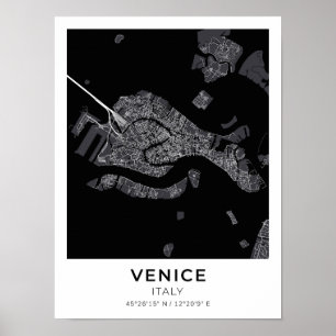 Venice Italy City Map Poster