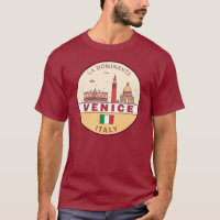 Venice Italy City Skyline Emblem
