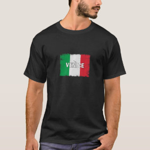 Venice Italy City With Italian Flag T-Shirt