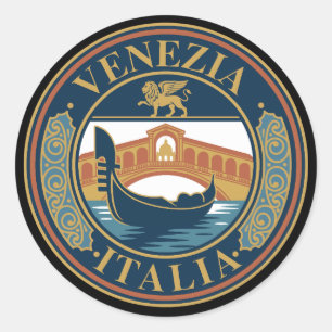 Venice Italy Classic Round Sticker