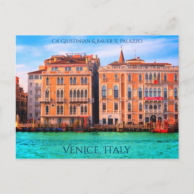 Venice, Italy - Colourful Picture Of Grand Canal Postcard (Front)