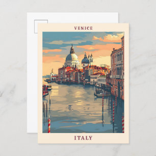 Venice Italy Elegant Art Vintage Travel Postcard