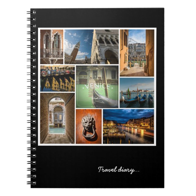 Venice, Italy, Europe Travel Diary Notebook (Front)