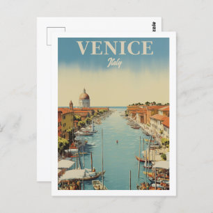 Venice Italy Famous Vintage Travel Place Postcard
