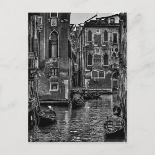 Venice italy gondola boat canal postcard