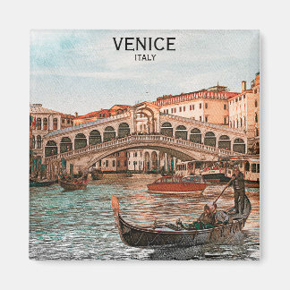 Venice Italy Gondola City Canal View Magnet